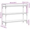 vidaXL Конзолна маса с рафт Старо дърво 100 x 30 x 80 см