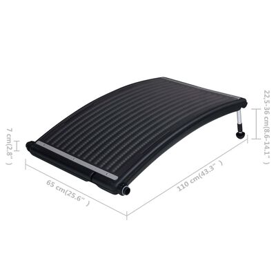 vidaXL Извит соларен панел за отопление на басейн, 110x65 см