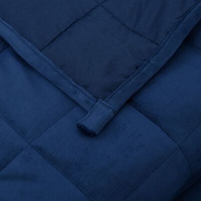 vidaXL Утежнено одеяло синьо 137x200 см 10 кг плат