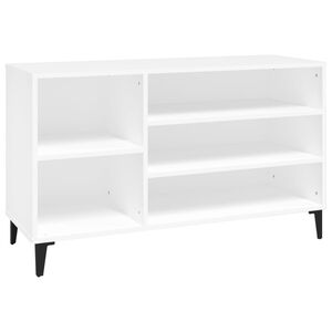 vidaXL Шкаф за обувки, бял, 102x36x60 см, инженерно дърво