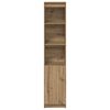 vidaXL Highboard Artisan Дъб 37,5x35x180 cm Инженерна дървесина