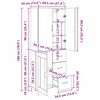 vidaXL Висок шкаф с чекмедже Дъб 69,5 x 34 x 180 см Инженерно дърво