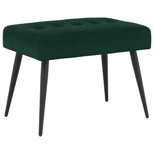 vidaXL Пейка с копчета Тъмнозелено 60 x 40 x 45 см Кадифе