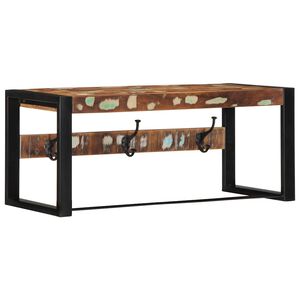 vidaXL Закачалка за палта, многоцветна, 80x35x35 см, масивна регенерирана дървесина