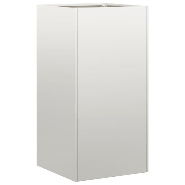 vidaXL Кашпа, 40x40x80 см, неръждаема стомана