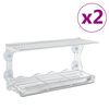 vidaXL Хранилки за птици за прозорец, 2 бр, акрил, 30x12x15 см