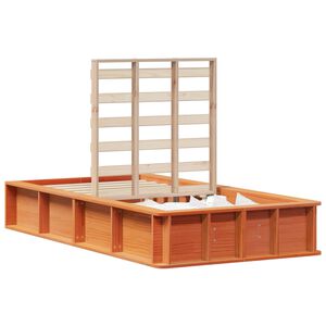 vidaXL Рамка за легло Кафяво с восъчно покритие 75 x 190 cm