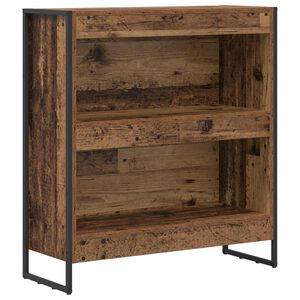 vidaXL Шкаф за книги 80 x 30 x 86,5 см Инженерна дървесина Старо дърво
