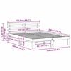 vidaXL Рамка за легло с таблото Бяло 150 x 200 cm Солидно борово дърво