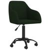 vidaXL Въртящи се трапезни столове, 4 бр, тъмнозелени, кадифе