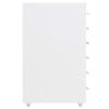 vidaXL Мобилен офис шкаф, бял, 28x41x69 см, метал