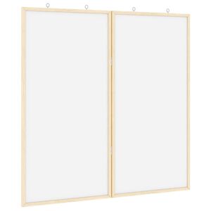 vidaXL Дъска с известия 80 x 80 x 1.4 см Борово дърво масив Бяло