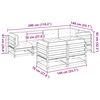 vidaXL Градински комплект с възглавници, 7 части, борово дърво масив