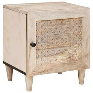 vidaXL Нощен шкаф Бяло 80 x 50 x 40 cm Инженерна дървесина