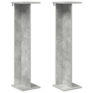 vidaXL Стойка за растения Бетонно Сиво 25 x 25,5 x 100,5 см