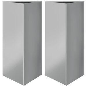 vidaXL Градински кашпи 2 бр триъгълна 40x34,5x75 см поцинкована стомана