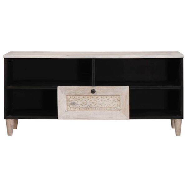 vidaXL ТВ Единици с чекмедже Бяло 105 x 33 x 46 см Инженерно дърво