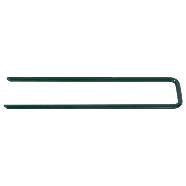 vidaXL Пирони за изкуствена трева, 100 бр, П-образни, желязо