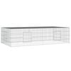 vidaXL Клетка за зайци, 2 панела, 220x110x55 см, поцинковано желязо
