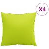 vidaXL Възглавници за диван, 4 бр., яркозелени, 60x60 см, плат