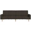 vidaXL 2-местно разтегателно канапе, тъмнокафяво, текстил