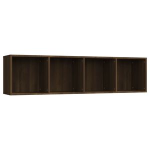 vidaXL Шкаф за книги/ТВ шкаф кафяво дъб 143x30x36 см инженерно дърво