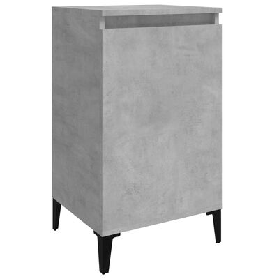 vidaXL Нощно шкафче, бетонно сиво, 40x35x70 см, инженерно дърво
