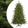 vidaXL Изкуствено коледно дърво с хингед 120 см 150 LED светодиода