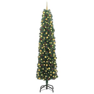 vidaXL С изкуствено коледно дърво с 300 LED светодиода Зелен 240 cm