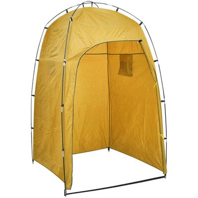 vidaXL Палатка за душ/WC/преобличане, жълта