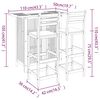 vidaXL Градински бар комплект от 3 части, акация масив