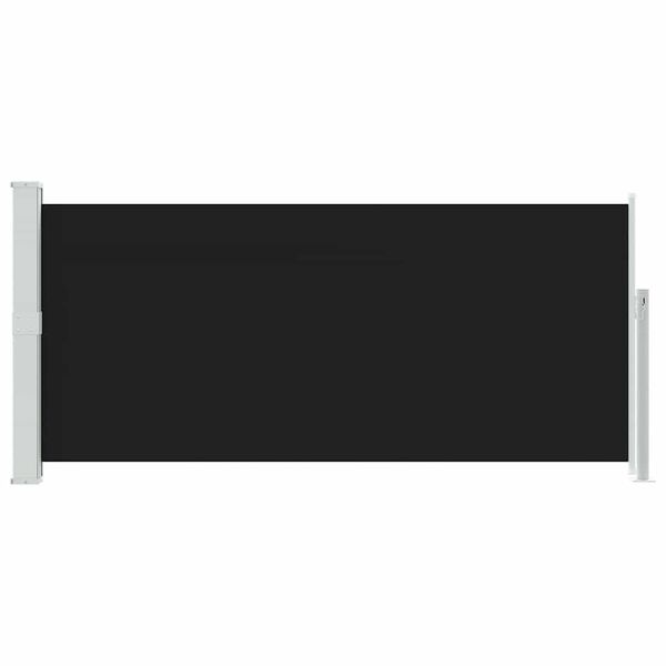 vidaXL Прибираща се странична тента, 140х300 см, черна