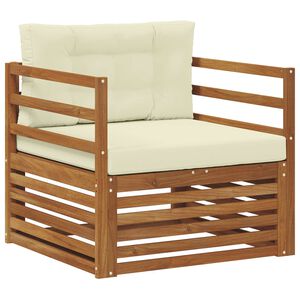 vidaXL Комплект дивани за открито Солидно акациево дърво и полиестер