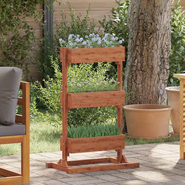 vidaXL Плантер, 52x30x78 см, чам