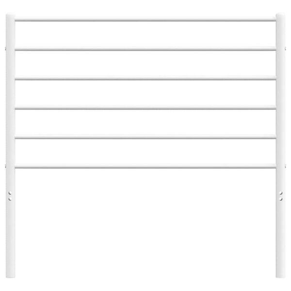 vidaXL Метална табла за глава, бяла, 100 см