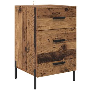 vidaXL Нощен шкаф Старо дърво 40 x 40 x 66 см Инженерна дървесина