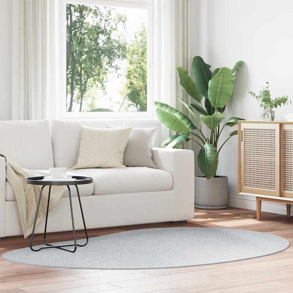 vidaXL Килим Сив 140 x 200 cm Полиестер