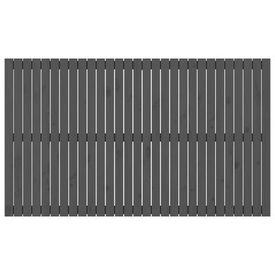 vidaXL Стенна табла за спалня, сива, 185x3x110 см, борово дърво масив