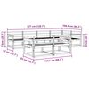 vidaXL Комплект дивани за открито 7 pcs Естествен