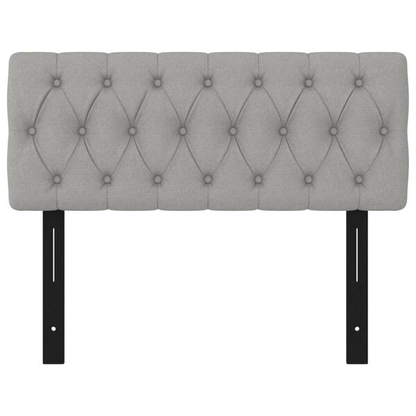 vidaXL Табла за легло, светло сива, 100x7x78/88 см, плат