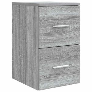 vidaXL Банков шкаф Междинен Сив Сонома 30 x 35 x 50 см