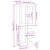 vidaXL Висок шкаф, бял, 69,5x34x180 см, инженерно дърво