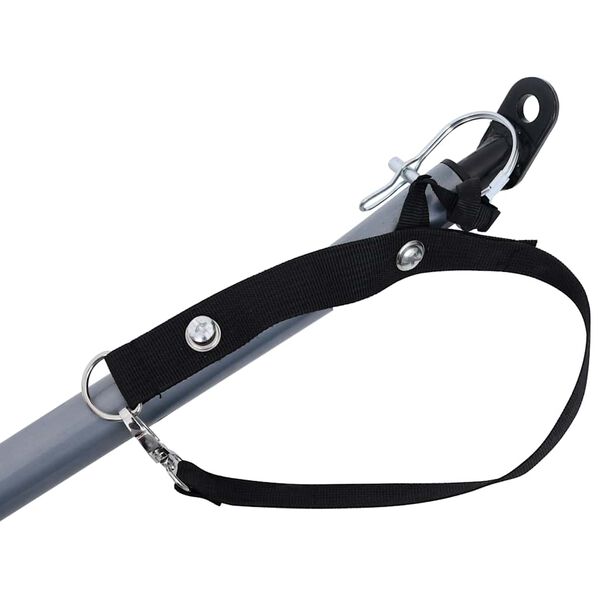 vidaXL Ремарке за колело, сиво и оранжево, 65 кг