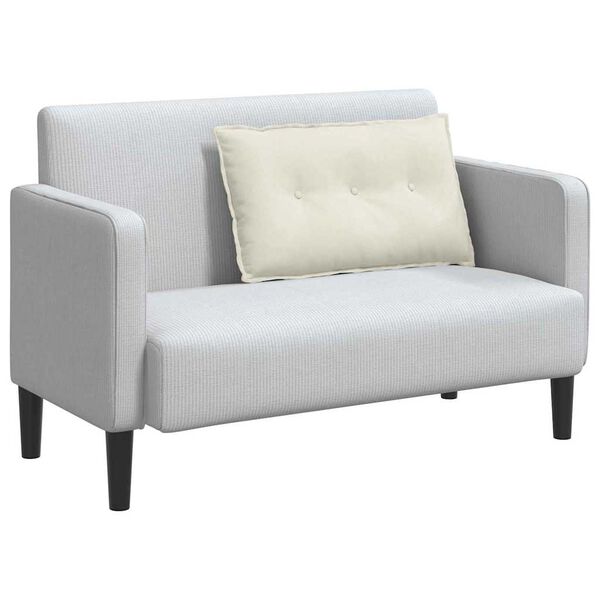 vidaXL Възглавница за гръб Крем 80 x 50 cm Кордюрова тъкан