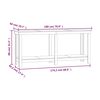 vidaXL Работна маса бяла 180x50x80 см борово дърво масив
