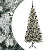 vidaXL Изкуствена коледна елха с топки 180 см 300 LED светодиода