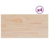 vidaXL Плотове за маси, 4 бр, 90x45x1,7 см, правоъгълни, бор масив