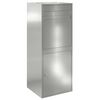 vidaXL Пощенска кутия за пратки с врата Сребристо 41 x 38 x 103 см