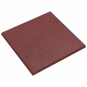 vidaXL Плочки за защита при падане 6 бр. Червено 50 x 50 cm Каучук