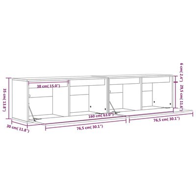 vidaXL Стенни шкафове, 2 бр, меденокафяви, 80x30x35 см, бор масив